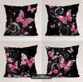 Load image into Gallery viewer, 4-Pack Pink Butterfly Pillow Covers – Soft Polyester, Contemporary Style
