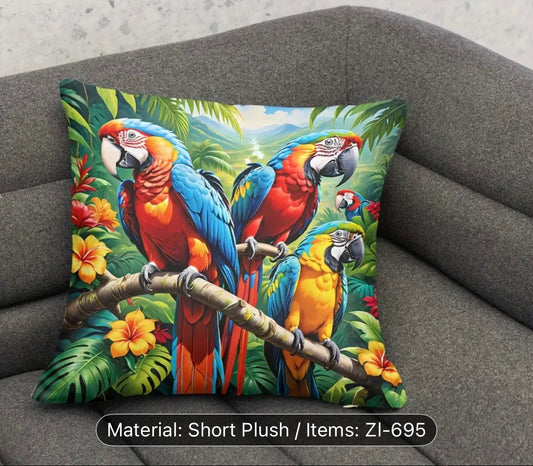 Tropical Parrot Outdoor Throw Pillowcase (4pcs)