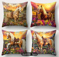 Load image into Gallery viewer, Vibrant Horse-Themed Pillow Covers (Sunset Elegance) - (4pcs)
