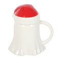 Load image into Gallery viewer, Ghost Shaped Mug with Santa Hat Lid
