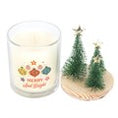 Load image into Gallery viewer, Merry and Bright Bauble Cinnamon & Spice Glass Candle with Tree
