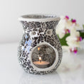 Load image into Gallery viewer, Small Gunmetal Grey Crackle Oil Burner
