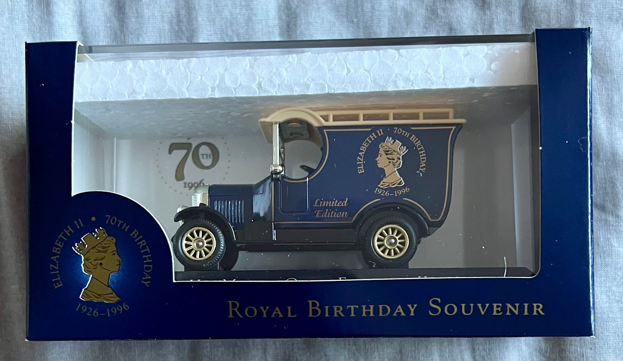Lledo Queen Elizabeth II 70th Birthday Royal Souvenir Diecast Van 1926-1996 – Boxed Ltd Ed