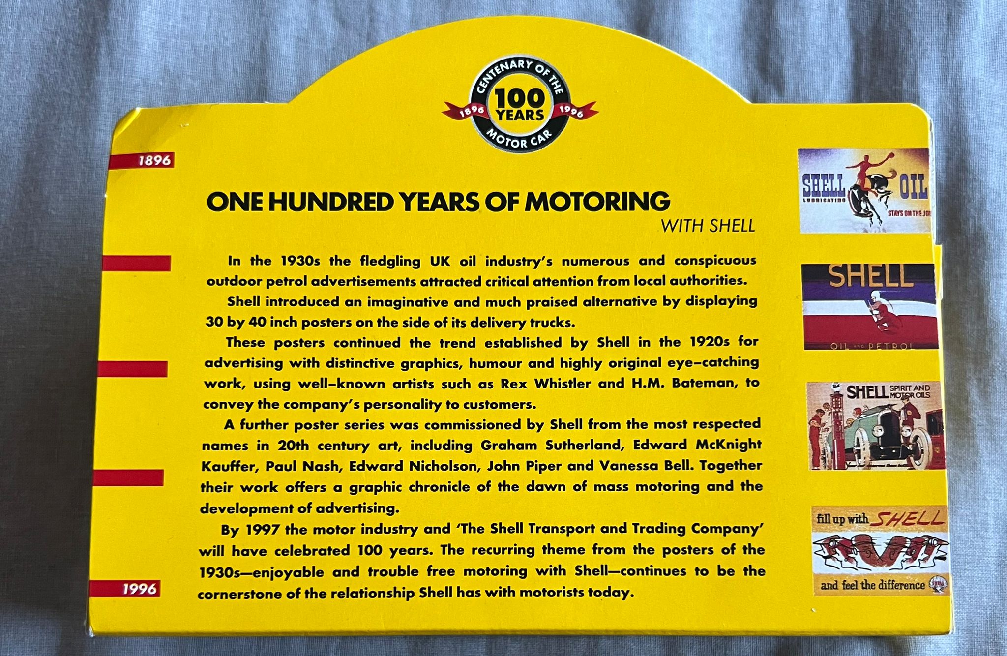 Lledo Days Gone Shell 100 Years of Motoring Centenary Diecast Van 1896–1996 Boxed