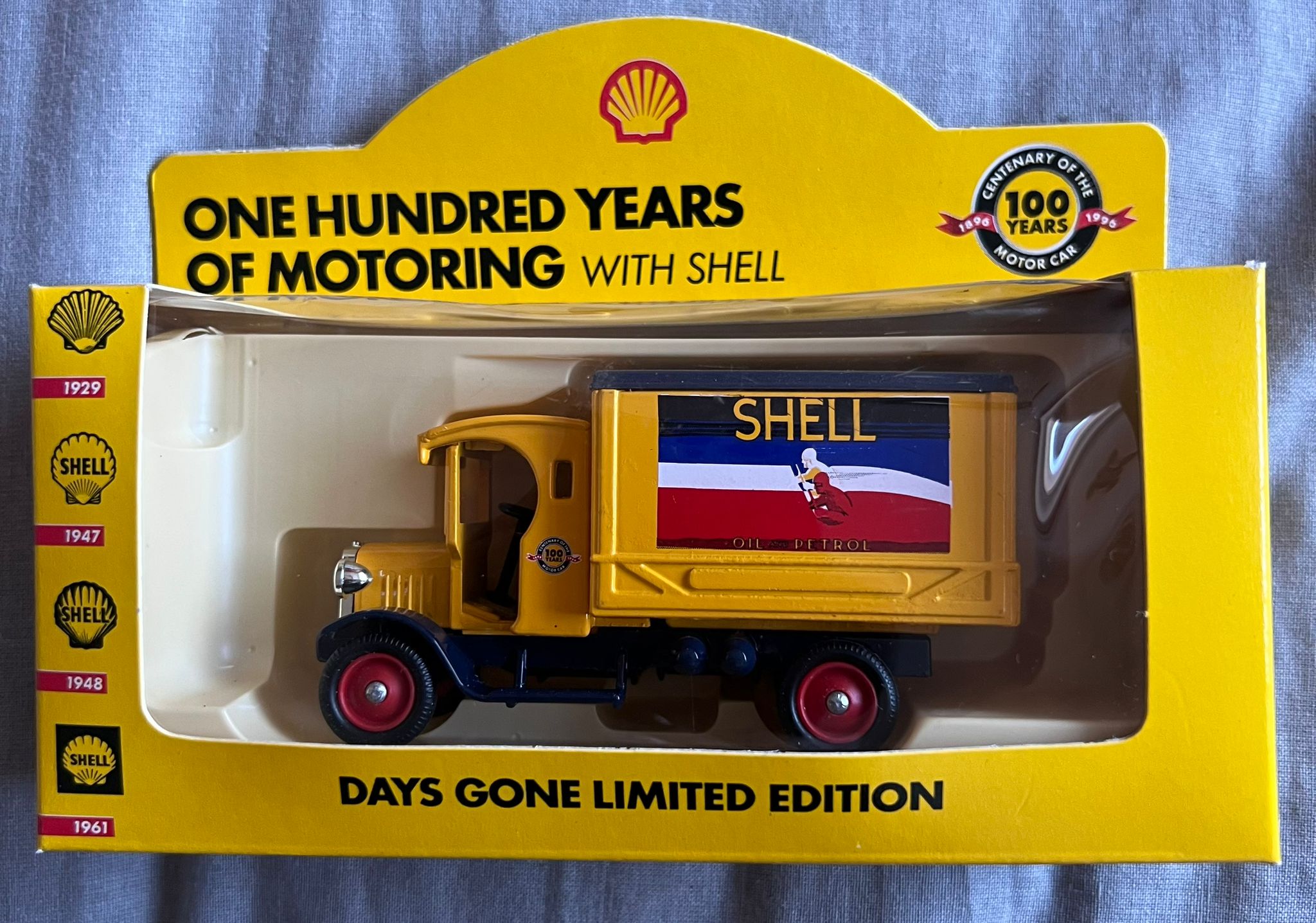 Shell Centenary of the Motor Car Limited Edition Days Gone Diecast Flatbed Truck – Yellow – Boxed