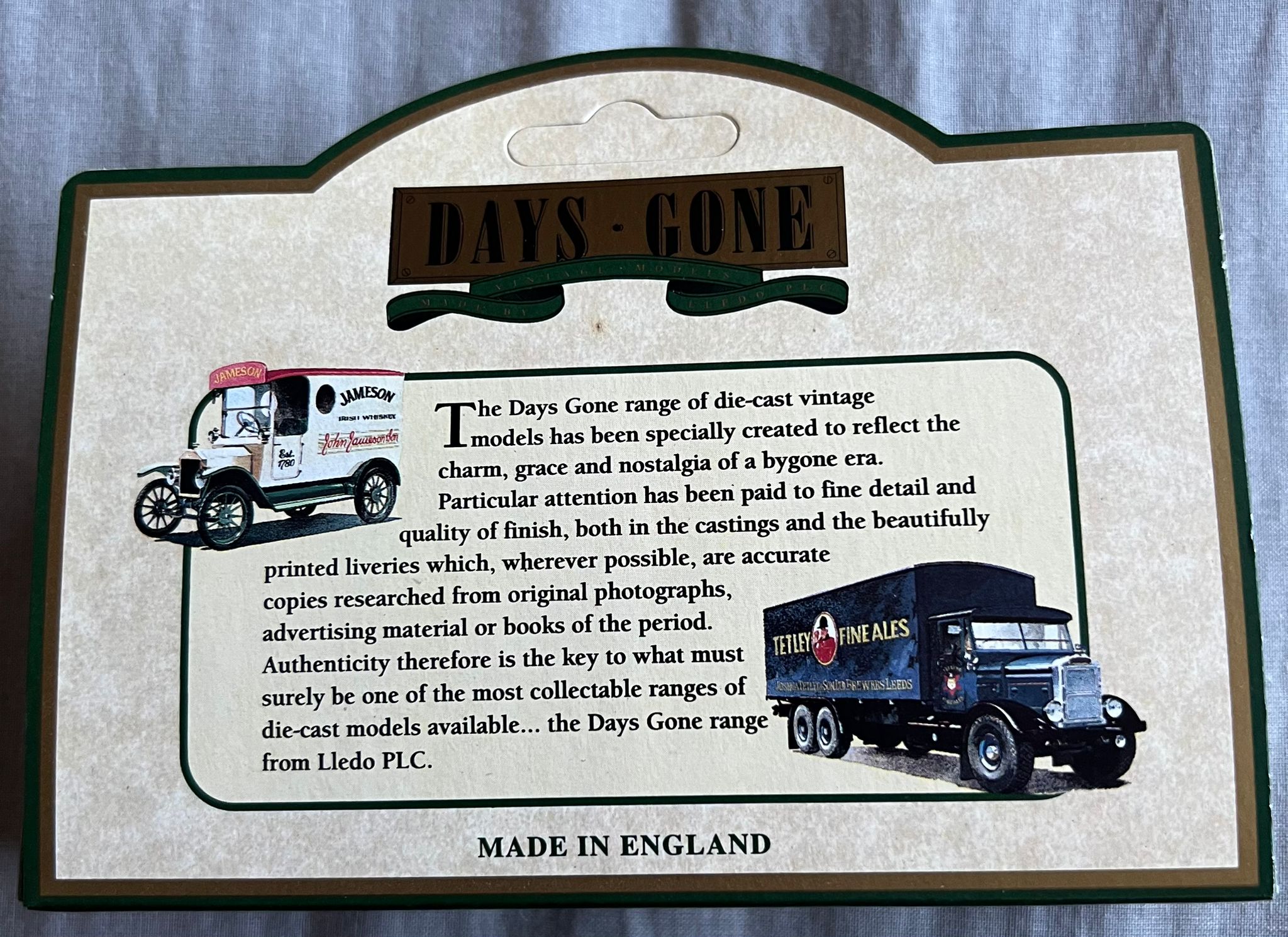 Days Gone Lledo 1930s Yellow Cab Saloon City & Mountain Tours – Diecast Collectible