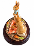Load image into Gallery viewer, Royal Doulton John Bestwick The World of Beatrix Potter Peter & Benjamin Picking Up Onions Sculpture Limited Edition with COA

