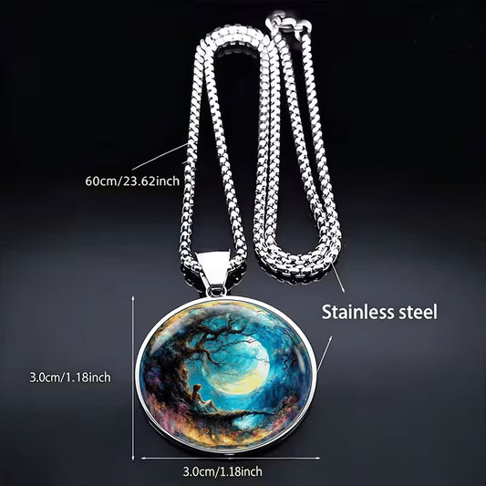 Pendant Necklace with Stainless Steel Chain