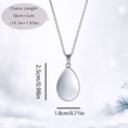 Load image into Gallery viewer, Blue & white pendant necklace 1.8cm on stainless steel chain – image 2
