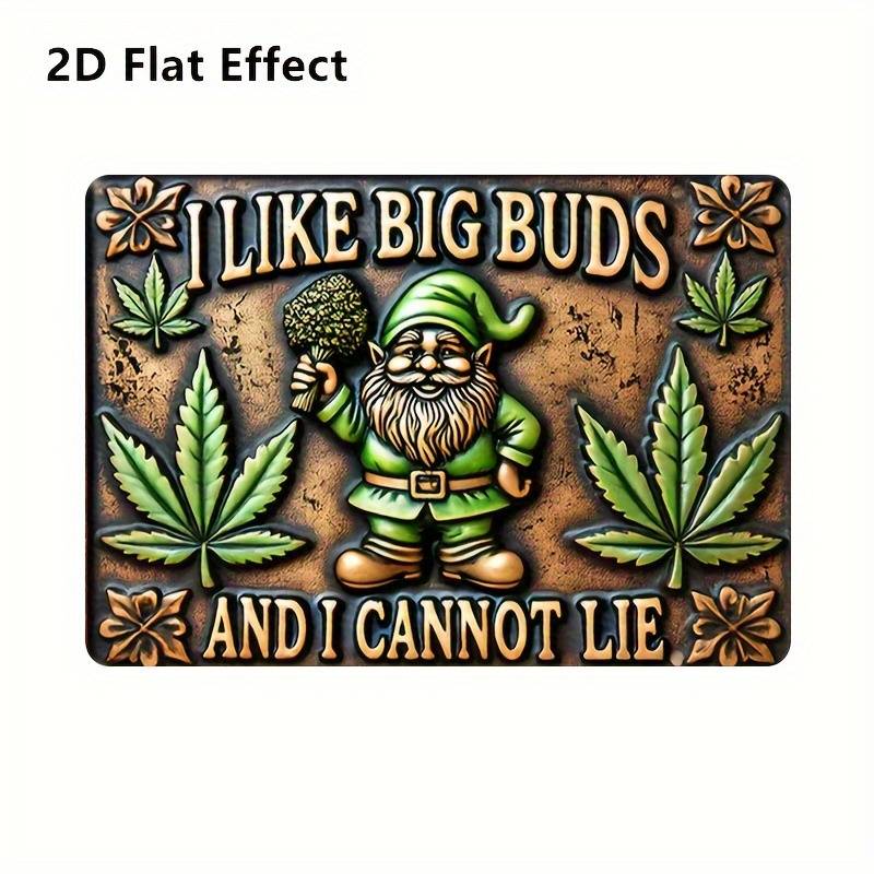 2D Flat - 2D Wooden Panel, Measuring 15 Cm X 20 Cm (5.85 Inches X 7.8 Inches), Featuring The Phrase 'I Love Big Buds, I Can'T Lie' - Suitable for Home And Garden Decor, Perfect for Various Decorations, Making Your Decor More Exciting