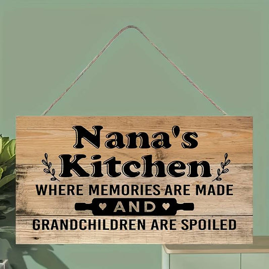 1 Rustic Wooden "Grandma'S Kitchen" Sign, "A Fountain of Memories, a Grandchild'S Delight" - Vintage Home Decor, Wall Hanging, Grandma Gift, Mother'S Day Gift