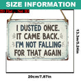 Load image into Gallery viewer, 2D Flat - 2D Plane Single Piece, "I Wiped It Once, And It Came Back. I Won'T Be Fooled Again" Retro Sign - Rustic Wall Decor - Humorous Home Decorations - Farmhouse Style Artwork - Unique Gift Ideas Gift Signs, Floral Signs, Wooden Signs
