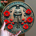 Load image into Gallery viewer, 2D Flat, Circular Commemoration And Peace Art - Tribute to Unknown Heroes, Warriors, And Poppy Remembrance - Dustproof Indoor/Outdoor Memorial Plaque - Durable Hanging Sign for Office Or 2D Flat
