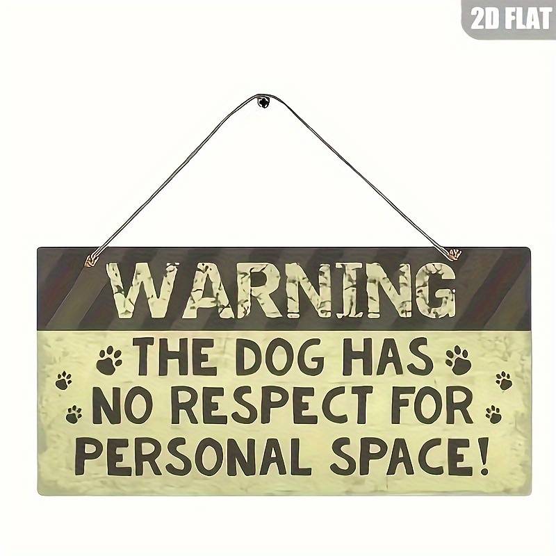2D Flat, 1pc Pet Store Warning Sign, Vintage Wooden Hanging Sign, Reminds Visitors of Dogs and Private Areas, Suitable for Home Garden Wall Decoration, Perfect Fun Gift, 2D Flat