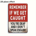 Load image into Gallery viewer, 2D Flat, 1pc Humorous Retro Wooden Sign "Remember If We Get Caught" - 14.86x19.81 cm Artificial Faux Wall Decor with Distressed Red & White Design, Funny Home Office Room Décor Idea, Unique Gift for Him or Her | Bold Lettering, 2D Flat, Christmas
