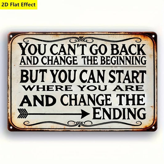 Inspirational Quote Wall Art - 14.86cm x 19.81cm Vintage Wood Sign with Motivational Message, Black Text on White Background, Perfect for Home, Living Room, Bedroom, Garage, Porch, Coffee Shop, Bar Decor, Vintage Home Decor