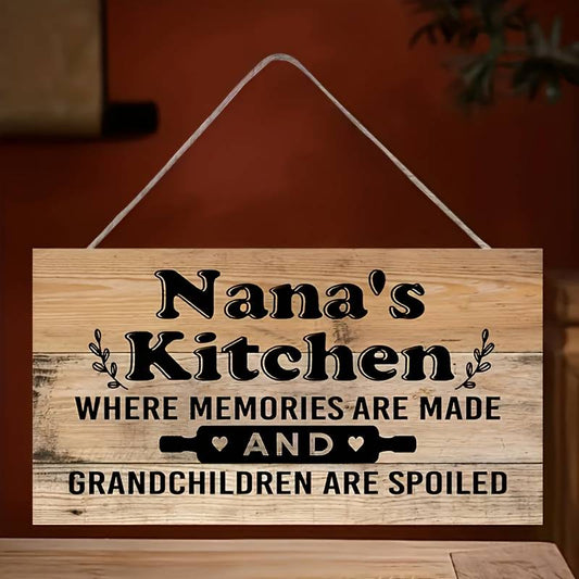 1 Rustic Wooden "Grandma'S Kitchen" Sign, "A Fountain of Memories, a Grandchild'S Delight" - Vintage Home Decor, Wall Hanging, Grandma Gift, Mother'S Day Gift