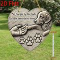 Load image into Gallery viewer, 2D Flat, 2D Flat Not 3DA 2D Flat Heart-shaped No Longer by Our Side, You Will Forever Live in Our Hearts - a Condolence Gift for the Loss of a Pet, a Wall Hanging Decoration for the Yard or Lawn, a Remembrance Keepsake., 2D Flat
