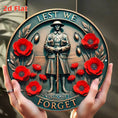 Load image into Gallery viewer, 2D Flat, Circular Commemoration And Peace Art - Tribute to Unknown Heroes, Warriors, And Poppy Remembrance - Dustproof Indoor/Outdoor Memorial Plaque - Durable Hanging Sign for Office Or 2D Flat
