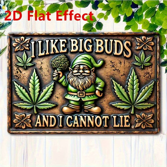 2D Flat - 2D Wooden Panel, Measuring 15 Cm X 20 Cm (5.85 Inches X 7.8 Inches), Featuring The Phrase 'I Love Big Buds, I Can'T Lie' - Suitable for Home And Garden Decor, Perfect for Various Decorations, Making Your Decor More Exciting
