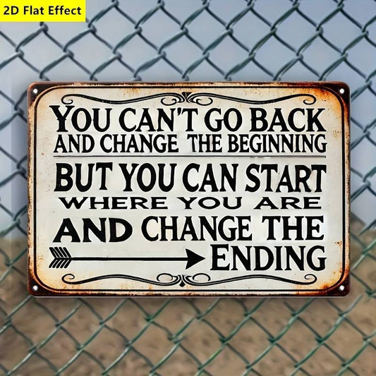 Inspirational Quote Wall Art - 14.86cm x 19.81cm Vintage Wood Sign with Motivational Message, Black Text on White Background, Perfect for Home, Living Room, Bedroom, Garage, Porch, Coffee Shop, Bar Decor, Vintage Home Decor