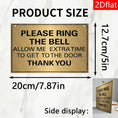 Load image into Gallery viewer, 2D Flat, 2D Flat 1pc Decorative Sign and Plaque - Golden Wooden Doorbell Sign "Please Ring the Bell" Wall Hanging, Suitable for Bedroom, Entryway, or Office Decoration, 2D Flat
