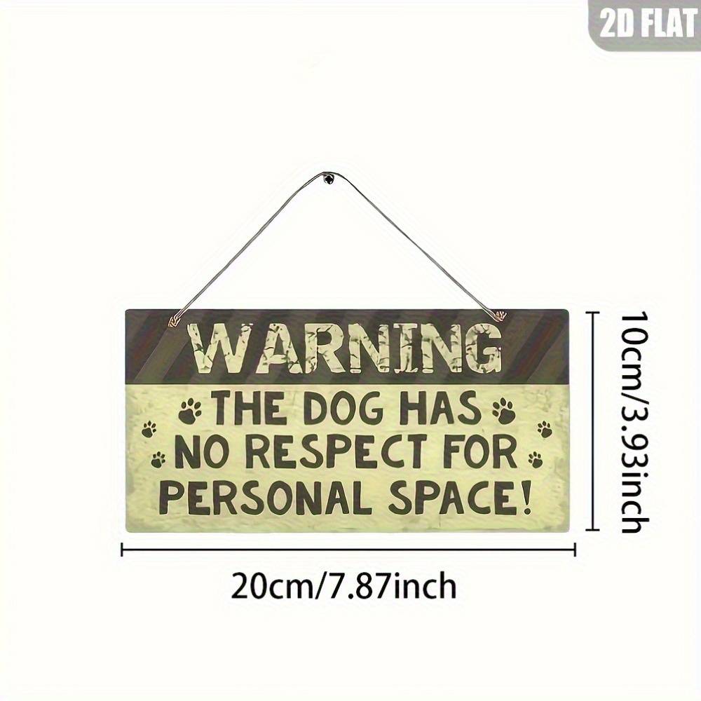 2D Flat, 1pc Pet Store Warning Sign, Vintage Wooden Hanging Sign, Reminds Visitors of Dogs and Private Areas, Suitable for Home Garden Wall Decoration, Perfect Fun Gift, 2D Flat