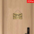 Load image into Gallery viewer, 2D Flat, 2D Flat 1pc Decorative Sign and Plaque - Golden Wooden Doorbell Sign "Please Ring the Bell" Wall Hanging, Suitable for Bedroom, Entryway, or Office Decoration, 2D Flat
