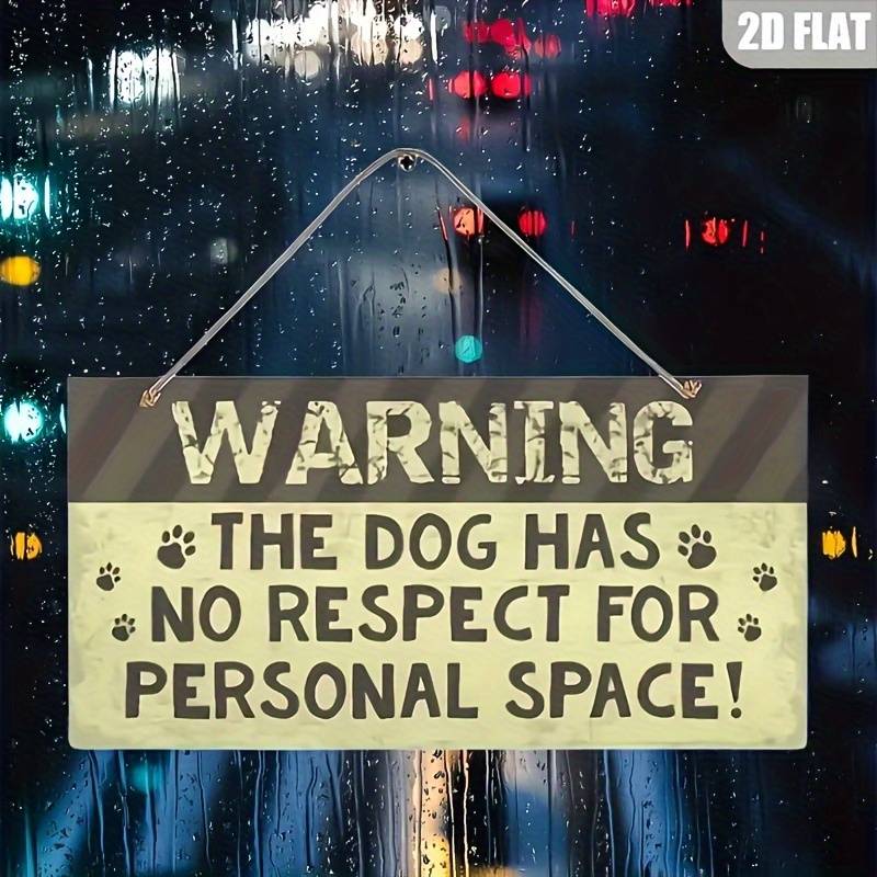 2D Flat, 1pc Pet Store Warning Sign, Vintage Wooden Hanging Sign, Reminds Visitors of Dogs and Private Areas, Suitable for Home Garden Wall Decoration, Perfect Fun Gift, 2D Flat