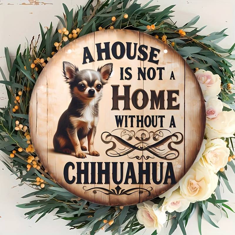 1pc Chihuahua Wooden Sign – “A House Isn’t Home Without a Chihuahua” Rustic Farmhouse Wall Decor, Pet Lover Gift, Door Hanging Decoration