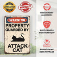 Load image into Gallery viewer, [2D Flat] Attack Cat Warning Sign Wooden Classic Garden Sign for Outdoor Wall Decoration Multi-purpose Wall-Hanging Wooden Plaque
