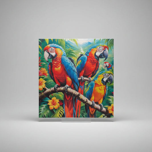 Macaw Parrots Cushion Cover 45x45cm