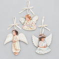 Load image into Gallery viewer, The Bradford Editions Heavens Little Angels Ornaments Set of 3 Angels 6th Set
