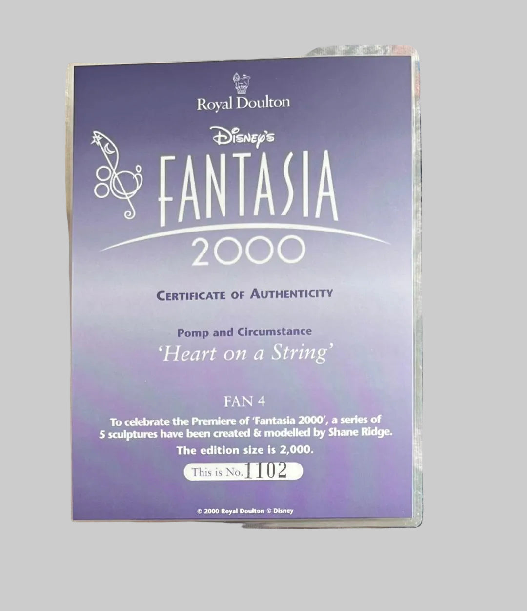 Royal Doulton Disney Showcase Collection Fantasia 2000 Heart on a String Limited Edition with COA