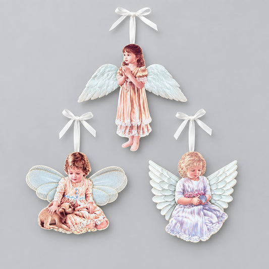 The Bradford Editions Heavens Little Angels Ornaments Set of 3 Boxed with COA 10th Set