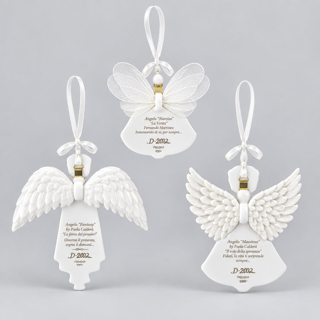 The Bradford Editions Heavens Little Angels Ornaments Set of 3 Angels 6th Set