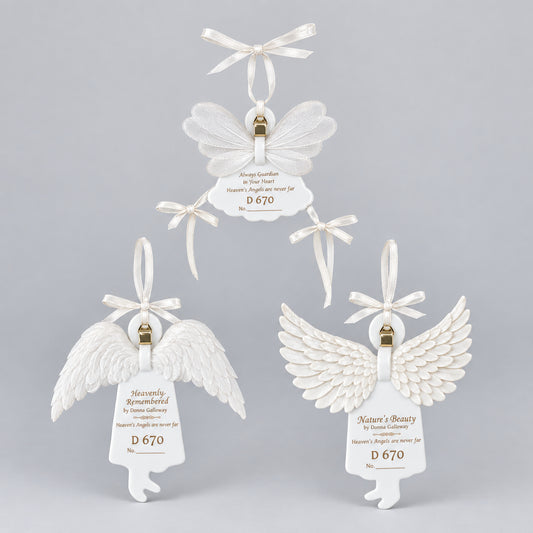The Bradford Editions Heaven Little Angels Ornaments Set of 3 Angels 4th Set