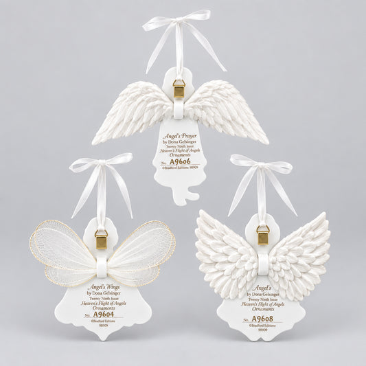 The Bradford Editions Heavens Little Angels Ornaments Set of 3 Boxed with COA 10th Set