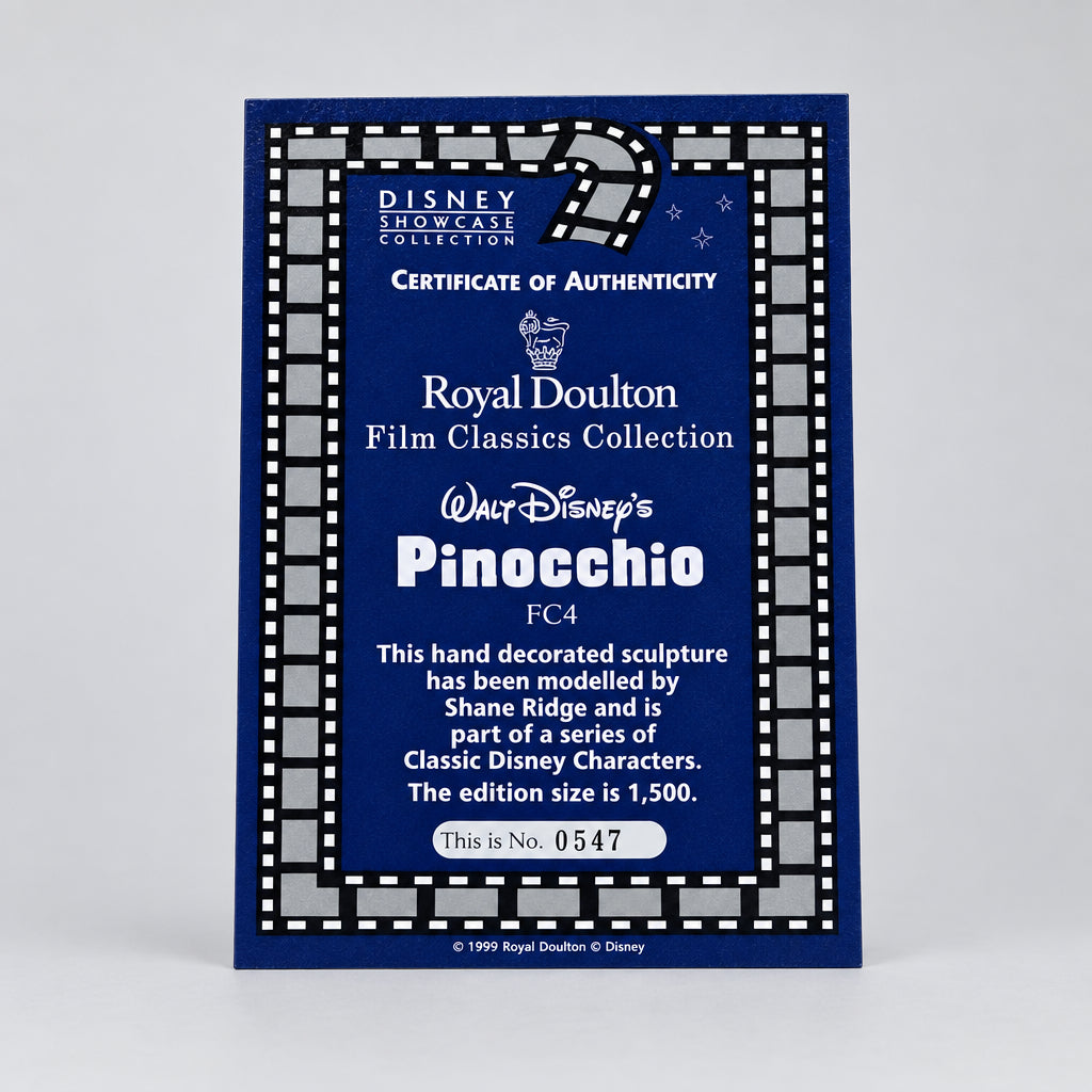 Royal Doulton Disney Showcase Collection Pinocchio Figurine Limited Edition with COA