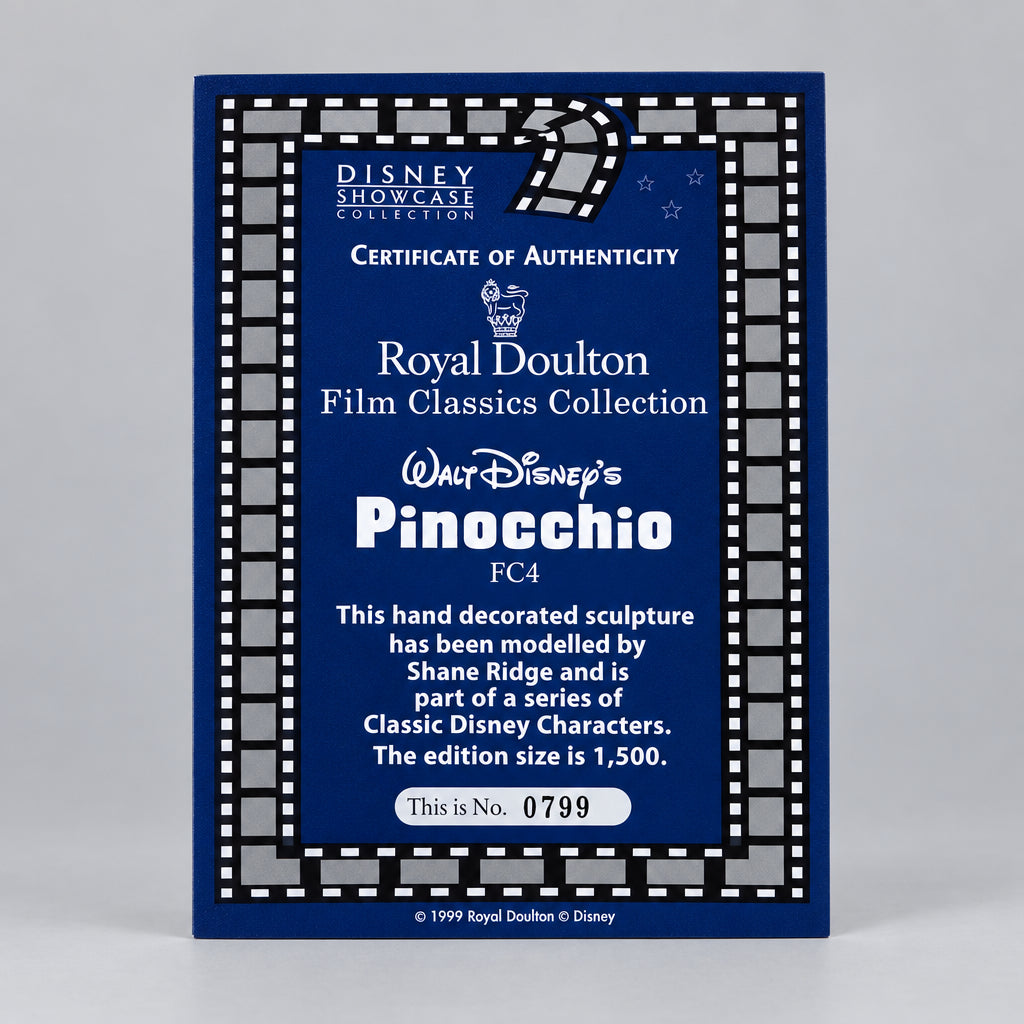 Royal Doulton Disney Showcase Collection Pinocchio Figurine Limited Edition with COA
