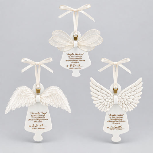 The Bradford Editions Heavens Little Angels Ornaments Set of 3 Angels 1st Set