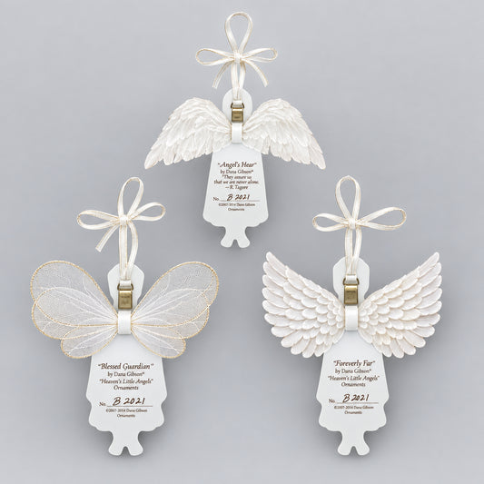 The Bradford Editions Heaven's Little Angels Ornaments Set of 3 Angels 11th Set