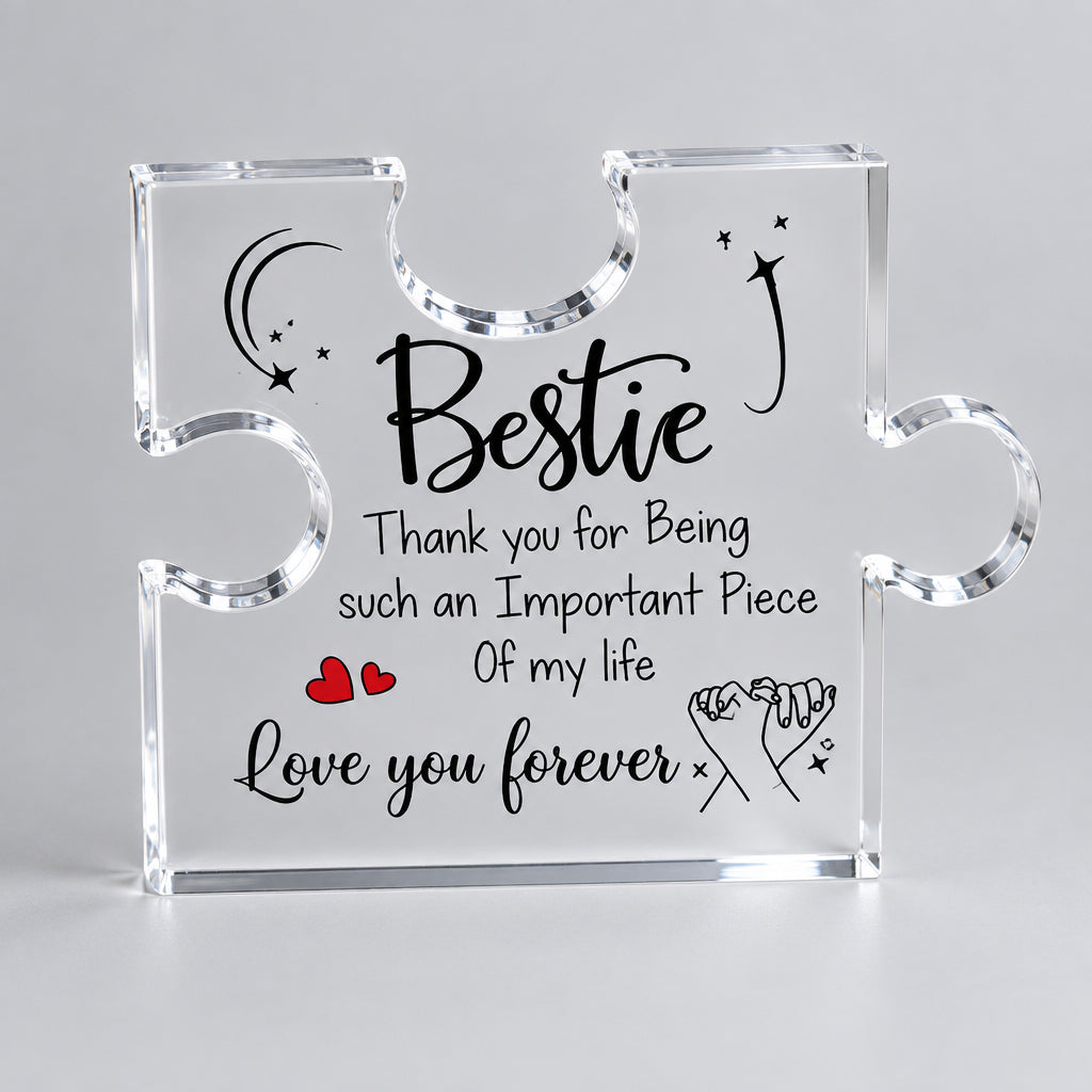 2D Flat Acrylic Best Friend Puzzle Piece 10.3x8.3cm