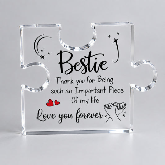 2D Flat Acrylic Best Friend Puzzle Piece 10.3x8.3cm