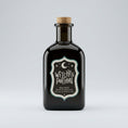 Load image into Gallery viewer, Witches Potion decorative green glass bottle with cork stopper for Halloween – image 2
