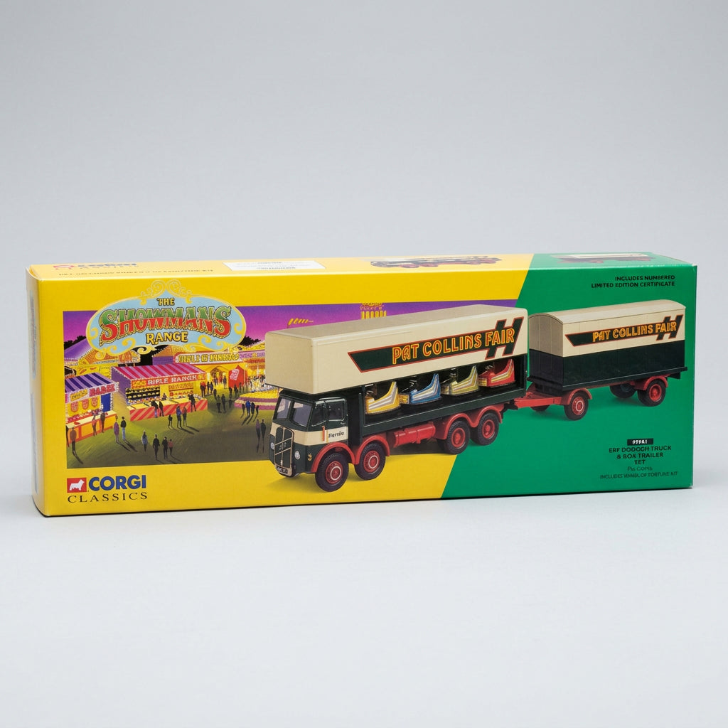 Corgi Classics Pat Collins Fair ERF Dodgem truck and box trailer die-cast model set – image 2
