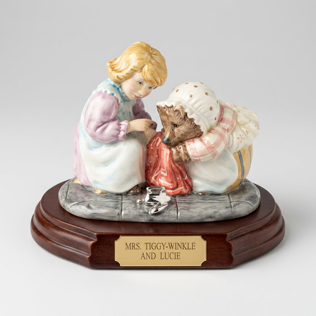 Royal Doulton John Bestwick Mrs Tiggy-winkle and Lucie Tableau Limited Edition with COA