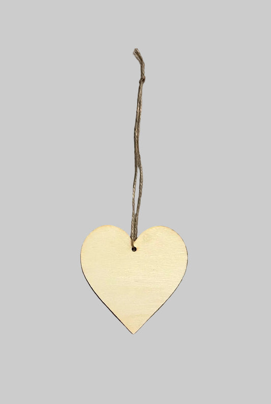 2D Flat Wooden Heart Shaped Plaque "Horse Leave Hoof Prints on Your Heart" 10x10cm