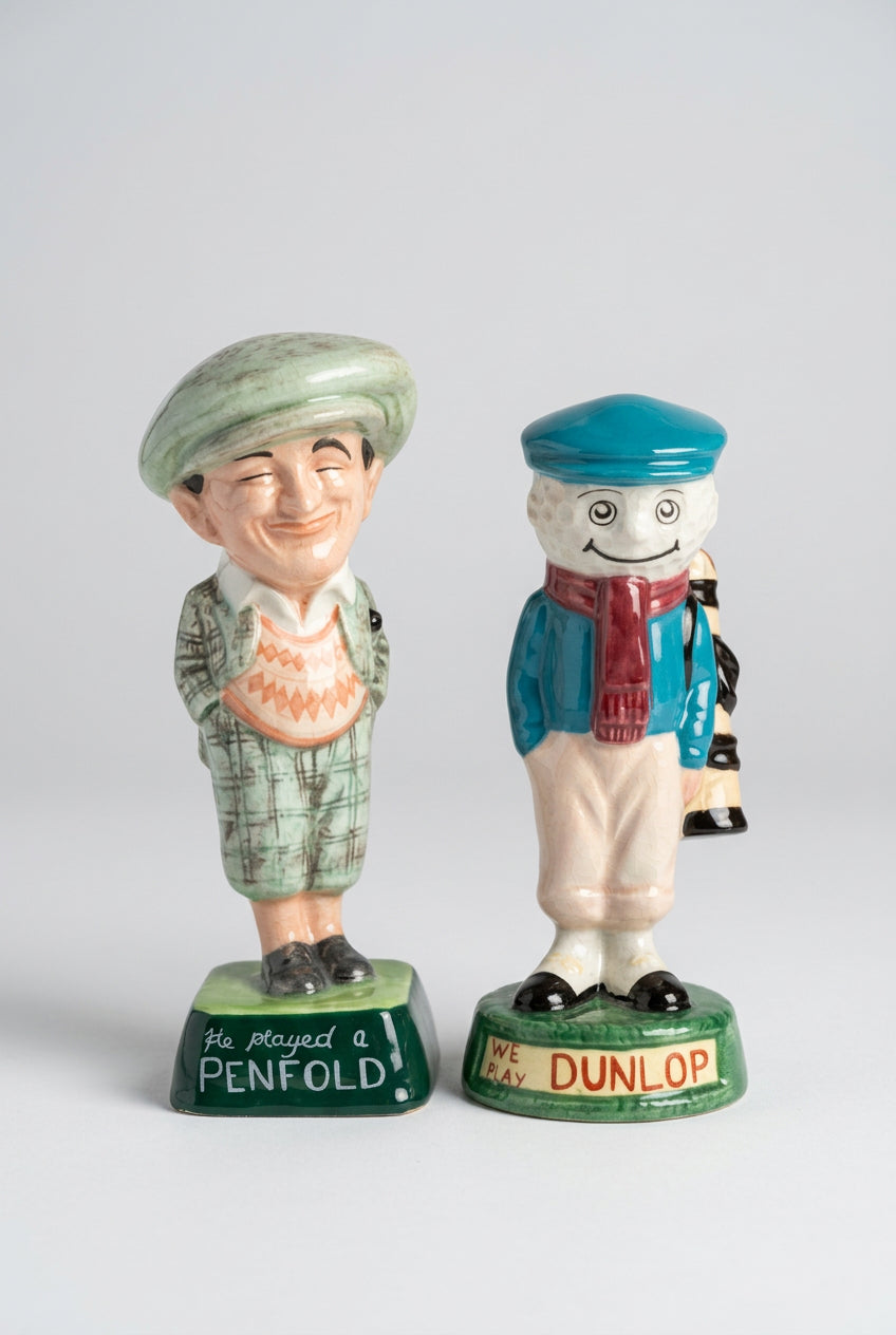 Royal Doulton Millennium Collectibles The Penfold Golfer & The Dunlop Caddie Figurines Limited Edition with COA