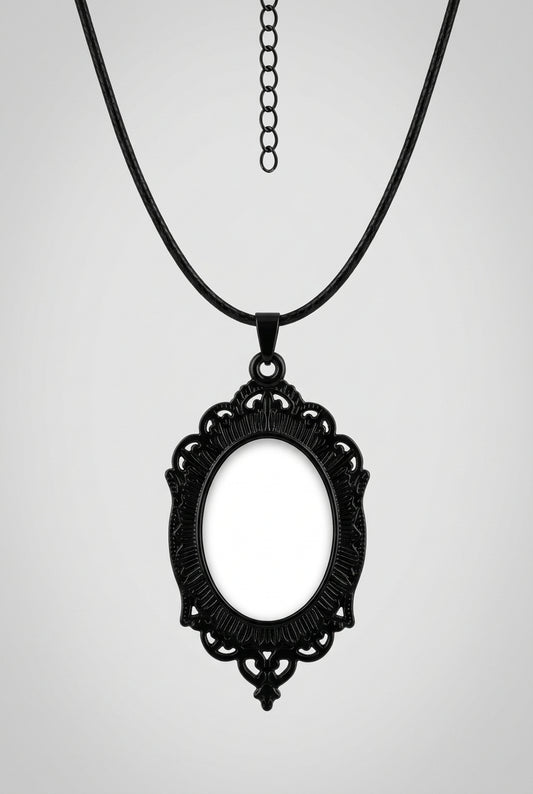Pendant Necklace with Cord and Stainless Steel Chain